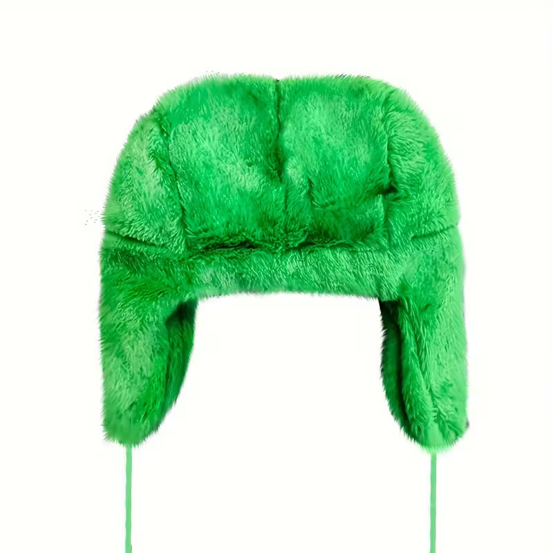 Fuzzy Monster Hat with Teeth