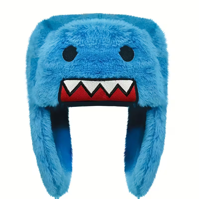 Fuzzy Monster Hat with Teeth