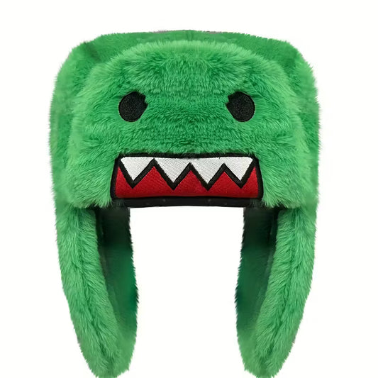 Fuzzy Monster Hat with Teeth